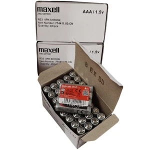 MAXELL - PILHA SALINA MANGANESO AAA R03 RETRÃTIL*4